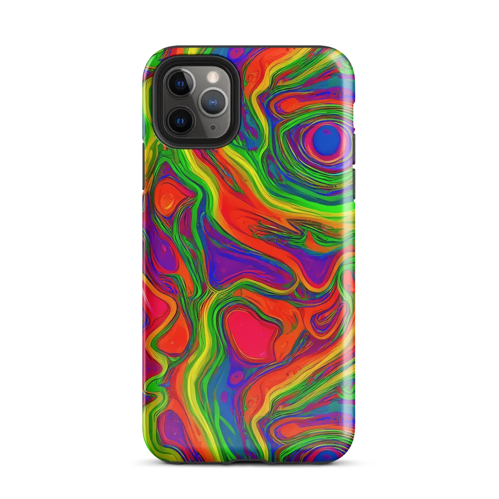 Psychedelic Waves on Tough Case for iPhone® — Front