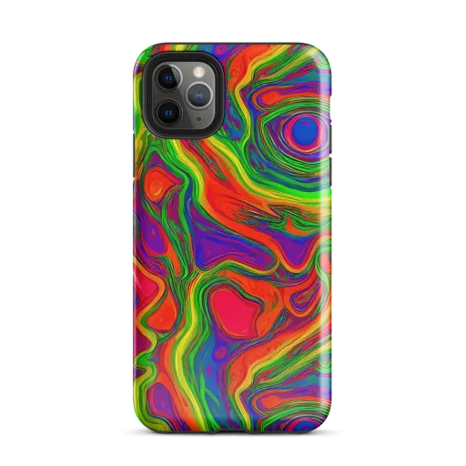 Psychedelic Waves on a Tough Case for iPhone®