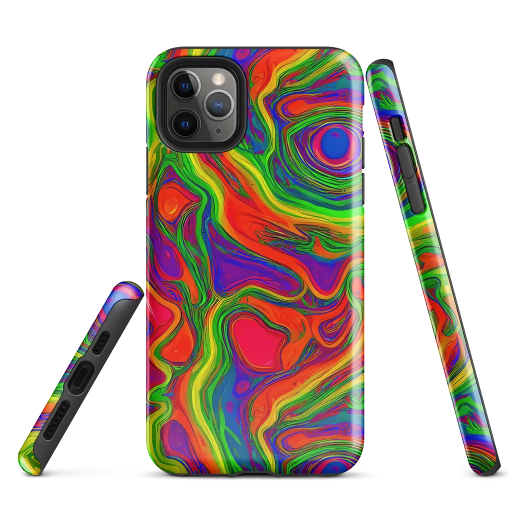 Psychedelic Waves on Tough Case for iPhone® — Front