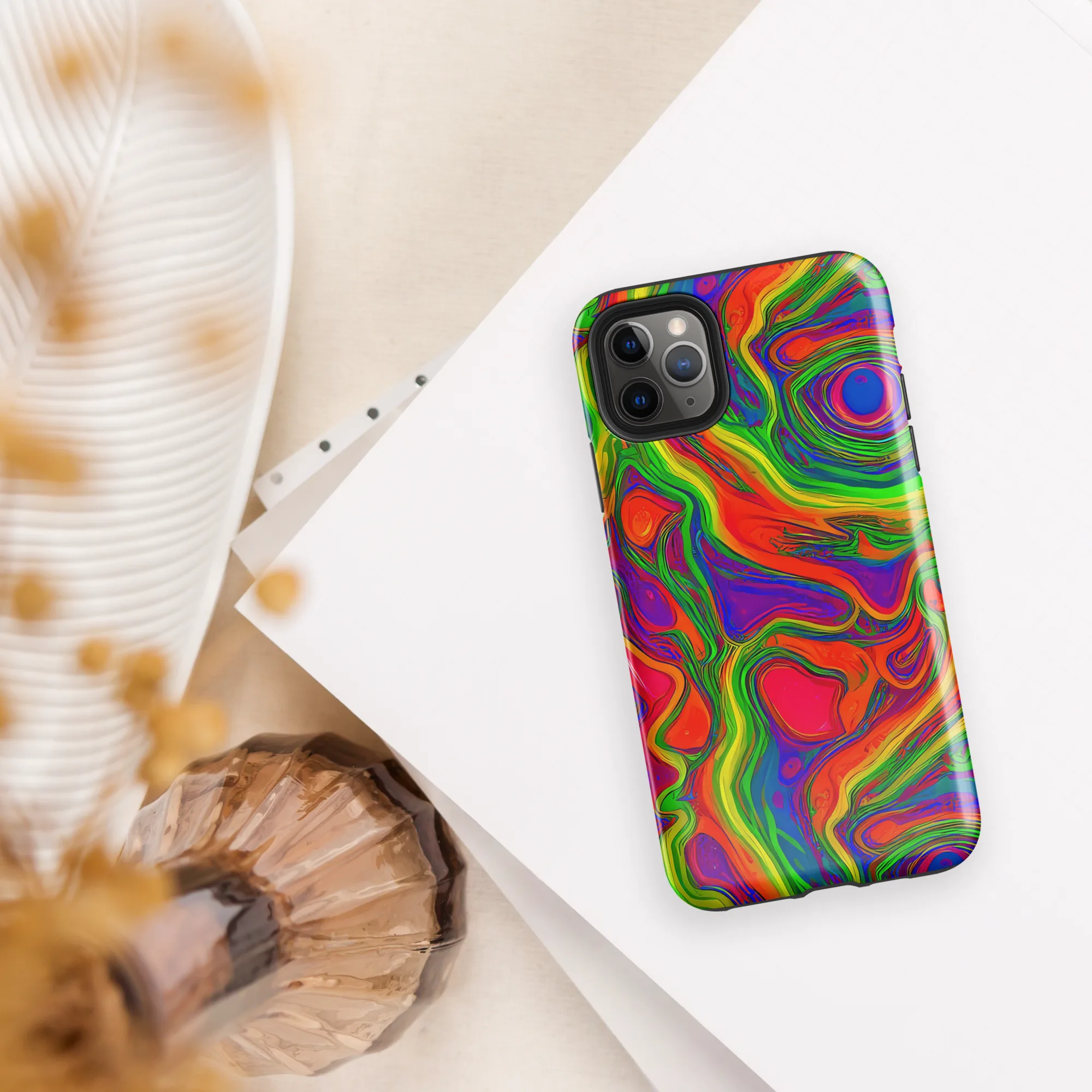 Psychedelic Waves on Tough Case for iPhone® — Front