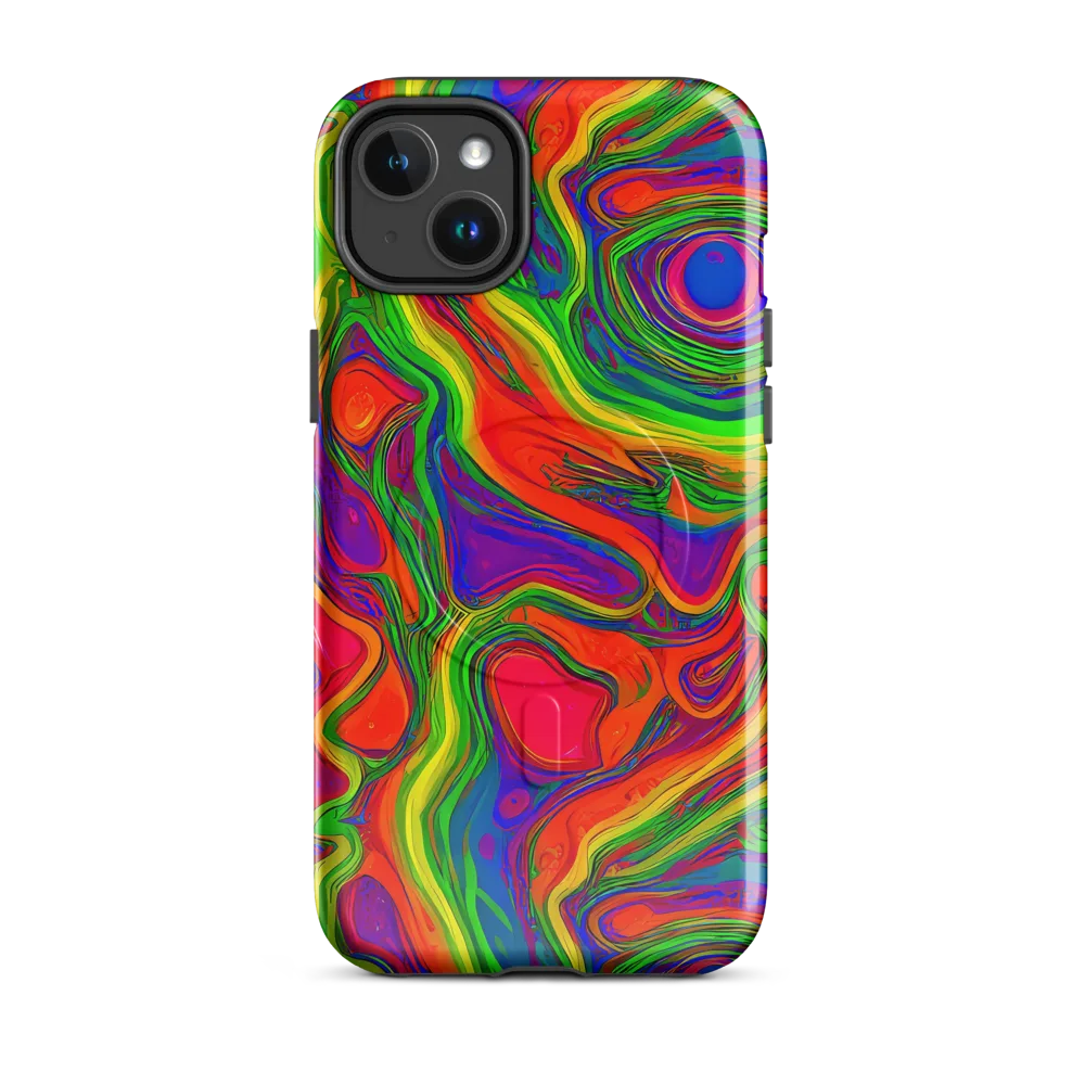 Psychedelic Waves on MagSafe Tough Case for iPhone® — Front