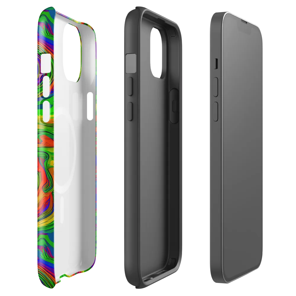 Psychedelic Waves on MagSafe Tough Case for iPhone® — Front