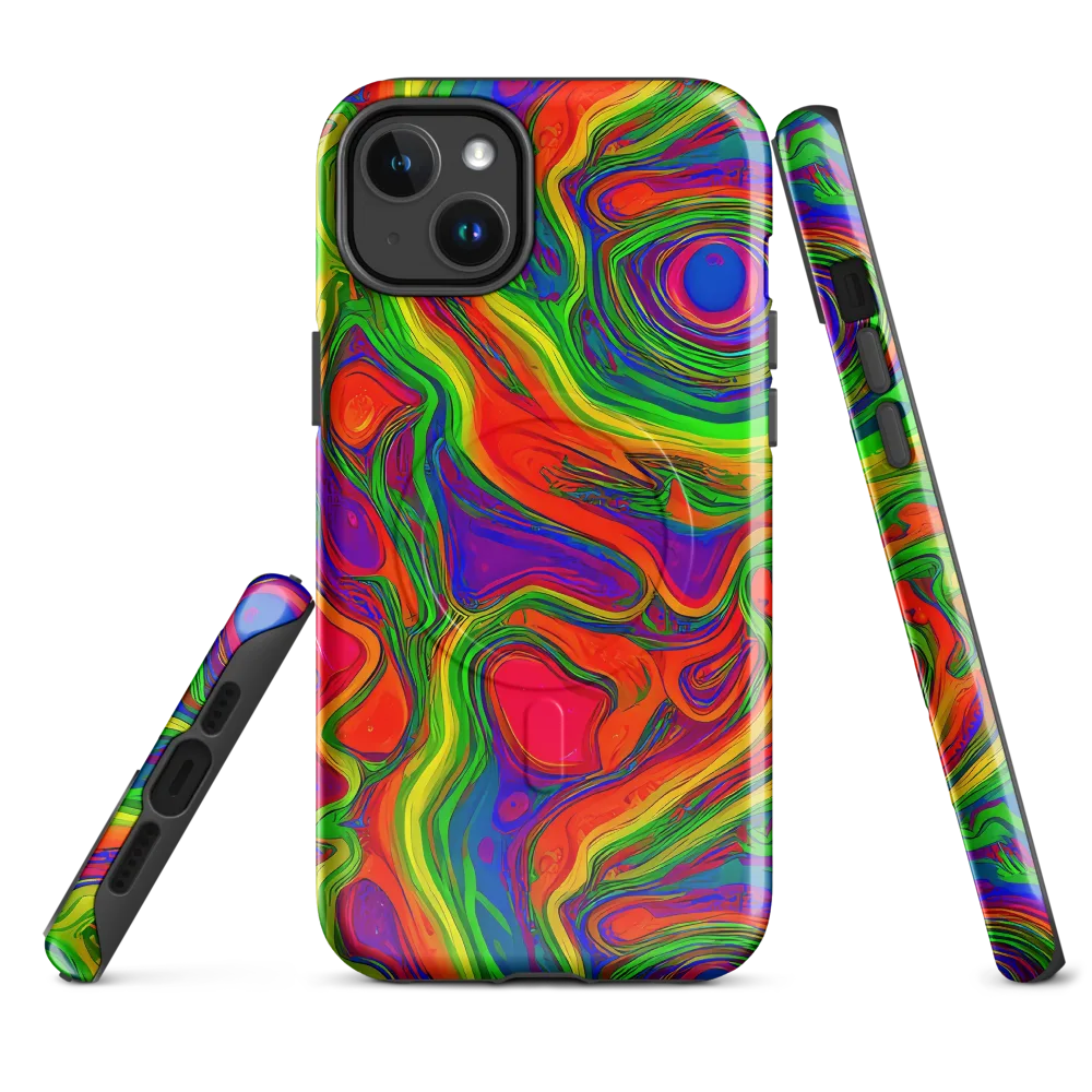 Psychedelic Waves on MagSafe Tough Case for iPhone® — Front