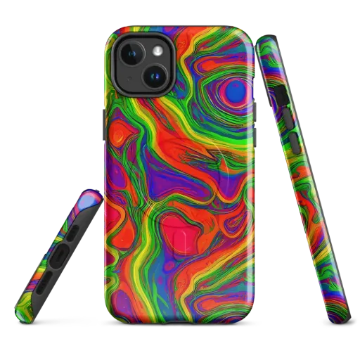 Psychedelic Waves on a MagSafe Tough Case for iPhone®