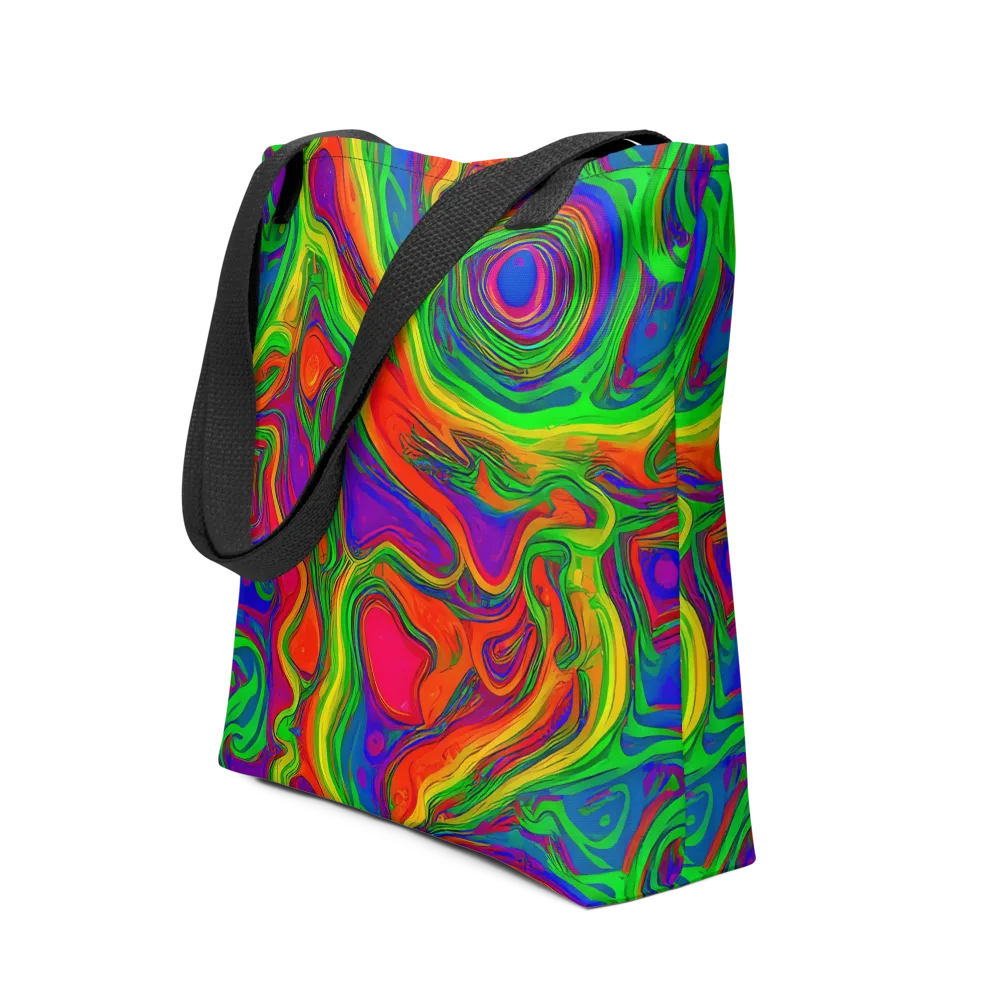 Psychedelic Waves on Tote Bag — Front