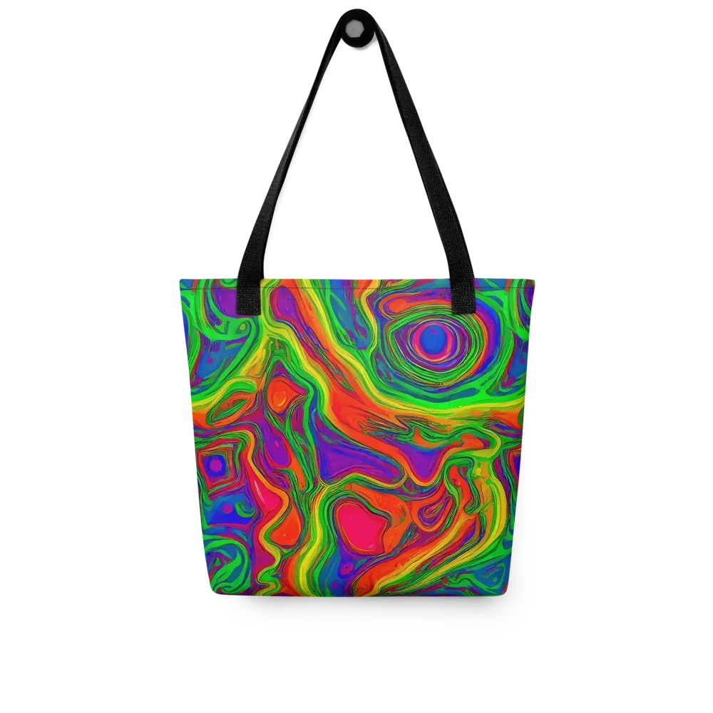 Psychedelic Waves on Tote Bag — Front