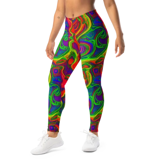 Psychedelic Waves on a Leggings