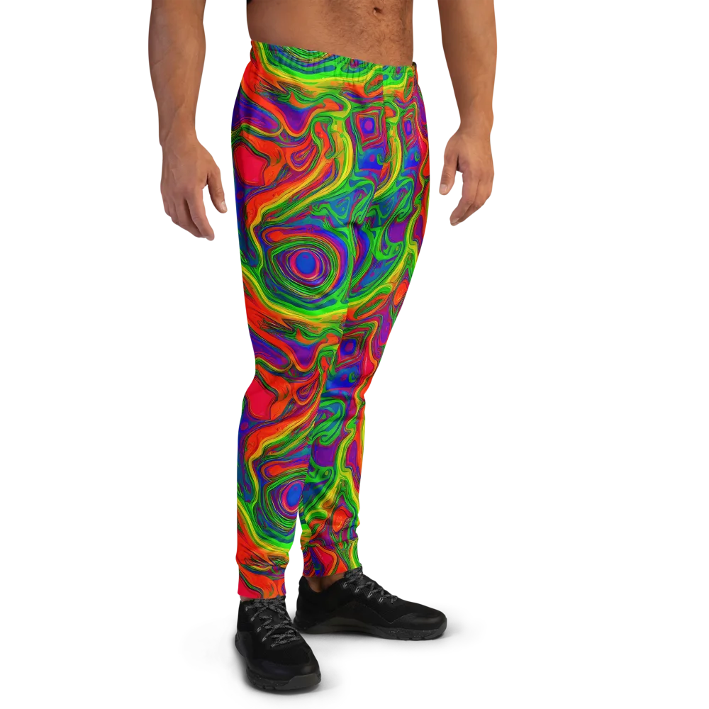 Psychedelic Waves on Men's Joggers — Right