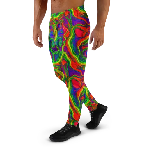Psychedelic Waves on a Men's Joggers