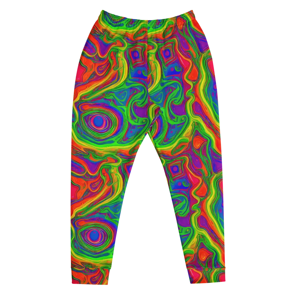 Psychedelic Waves on Men's Joggers — Front