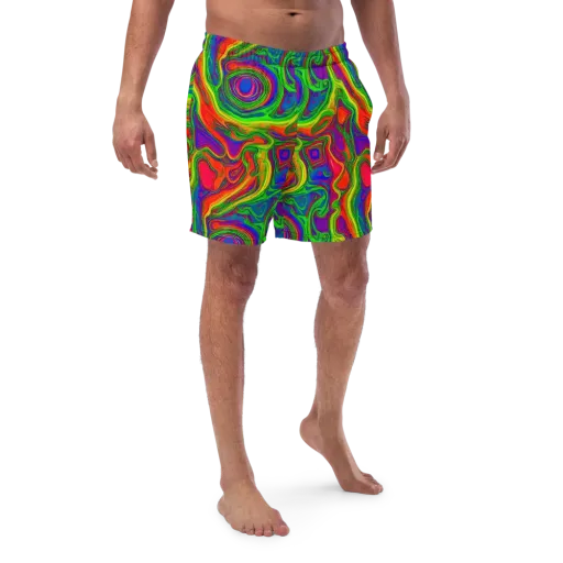 Psychedelic Waves on a Swim Trunks