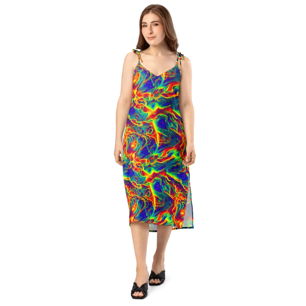 Nebula Symphony on Slip Dress — Front