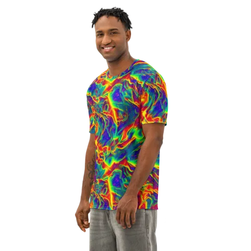 Nebula Symphony on a Men's Cotton Crew Neck T-Shirt