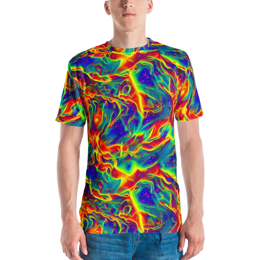Nebula Symphony on Men's Crew Neck T-Shirt — Front