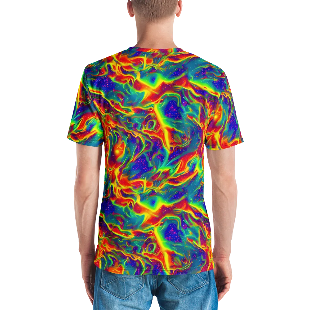 Nebula Symphony on Men's Crew Neck T-Shirt — Back