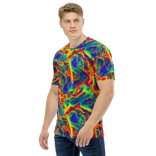 Nebula Symphony on a Men's Crew Neck T-Shirt