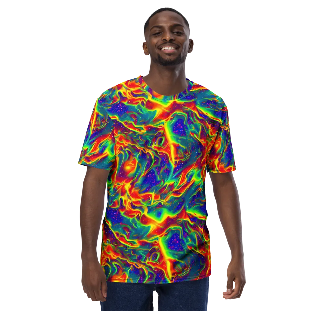 Nebula Symphony on Men's Crew Neck T-Shirt — Front