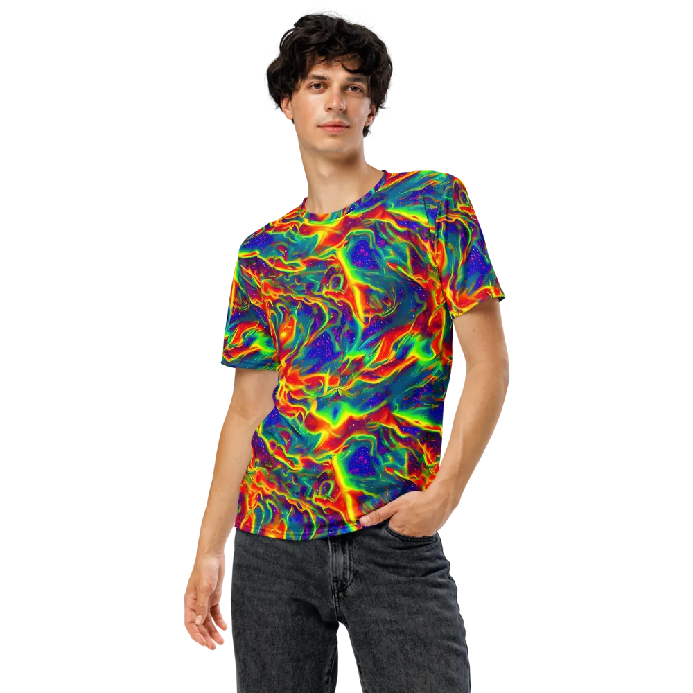 Nebula Symphony on Men's Crew Neck T-Shirt — Front