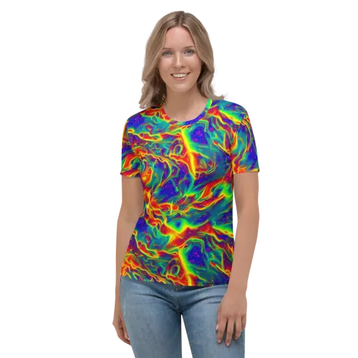 Nebula Symphony on a Women's Crew Neck T-Shirt