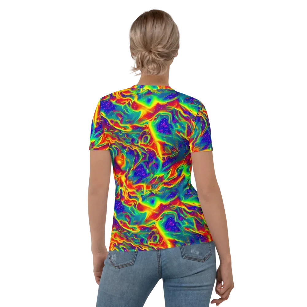 Nebula Symphony on Women's Crew Neck T-Shirt — Back