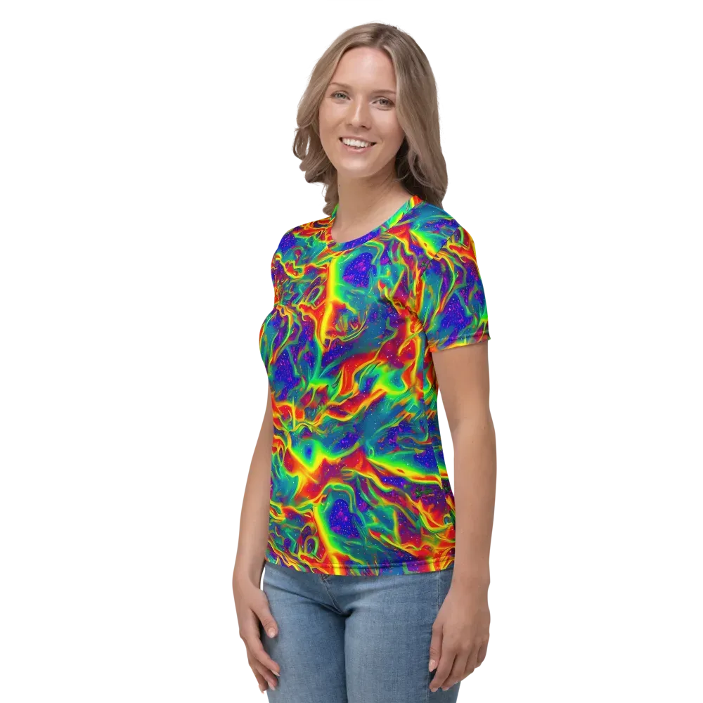 Nebula Symphony on Women's Crew Neck T-Shirt — Left