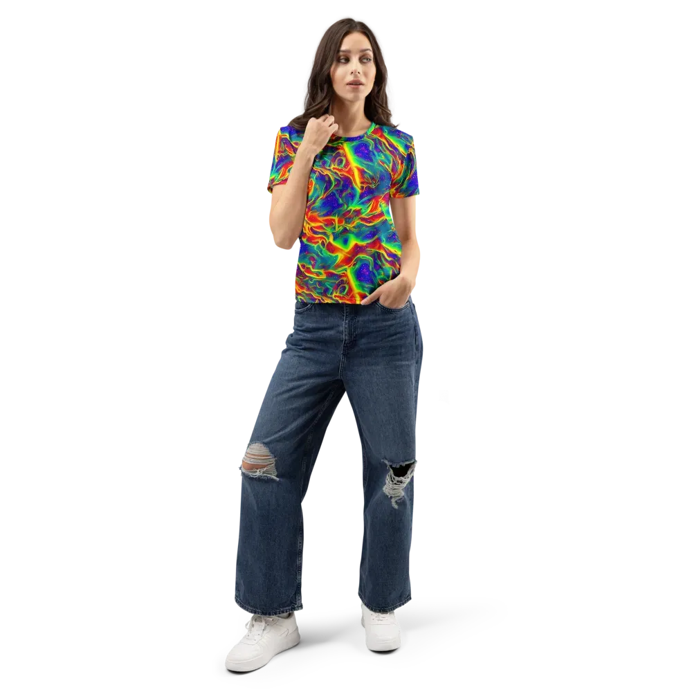 Nebula Symphony on Women's Crew Neck T-Shirt — Front