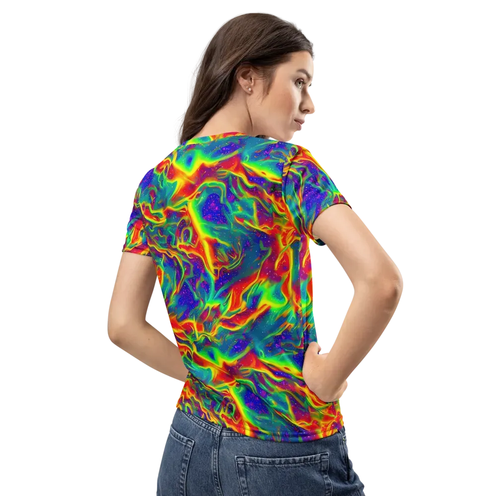 Nebula Symphony on Women's Crew Neck T-Shirt — Back