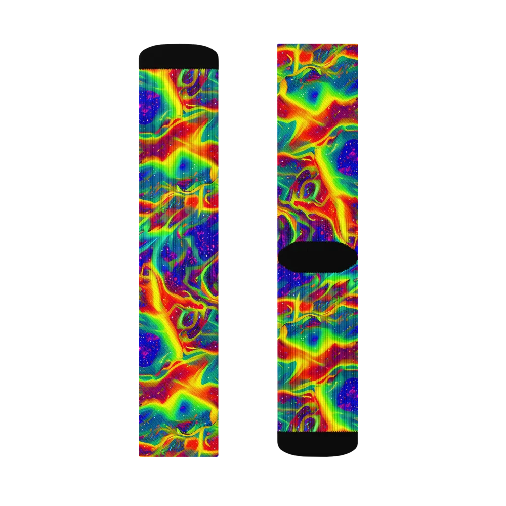 Nebula Symphony on Socks — Right Sock