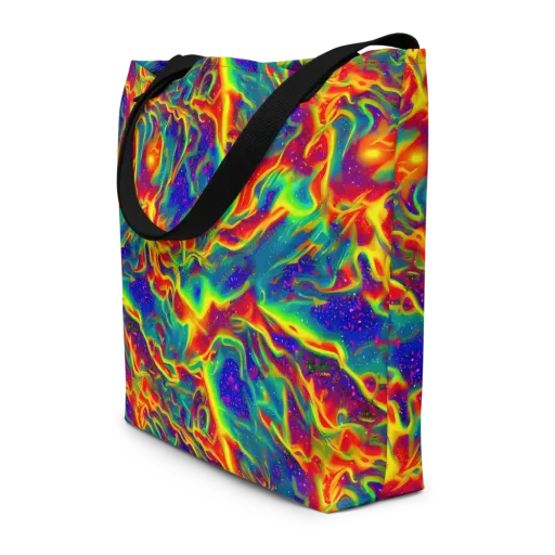 Nebula Symphony on a Large Tote Bag W/ Pocket