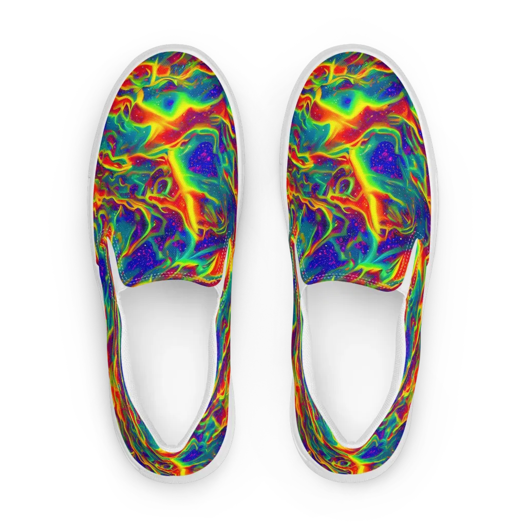 Nebula Symphony on Women's Slip-On Canvas Shoes — Front