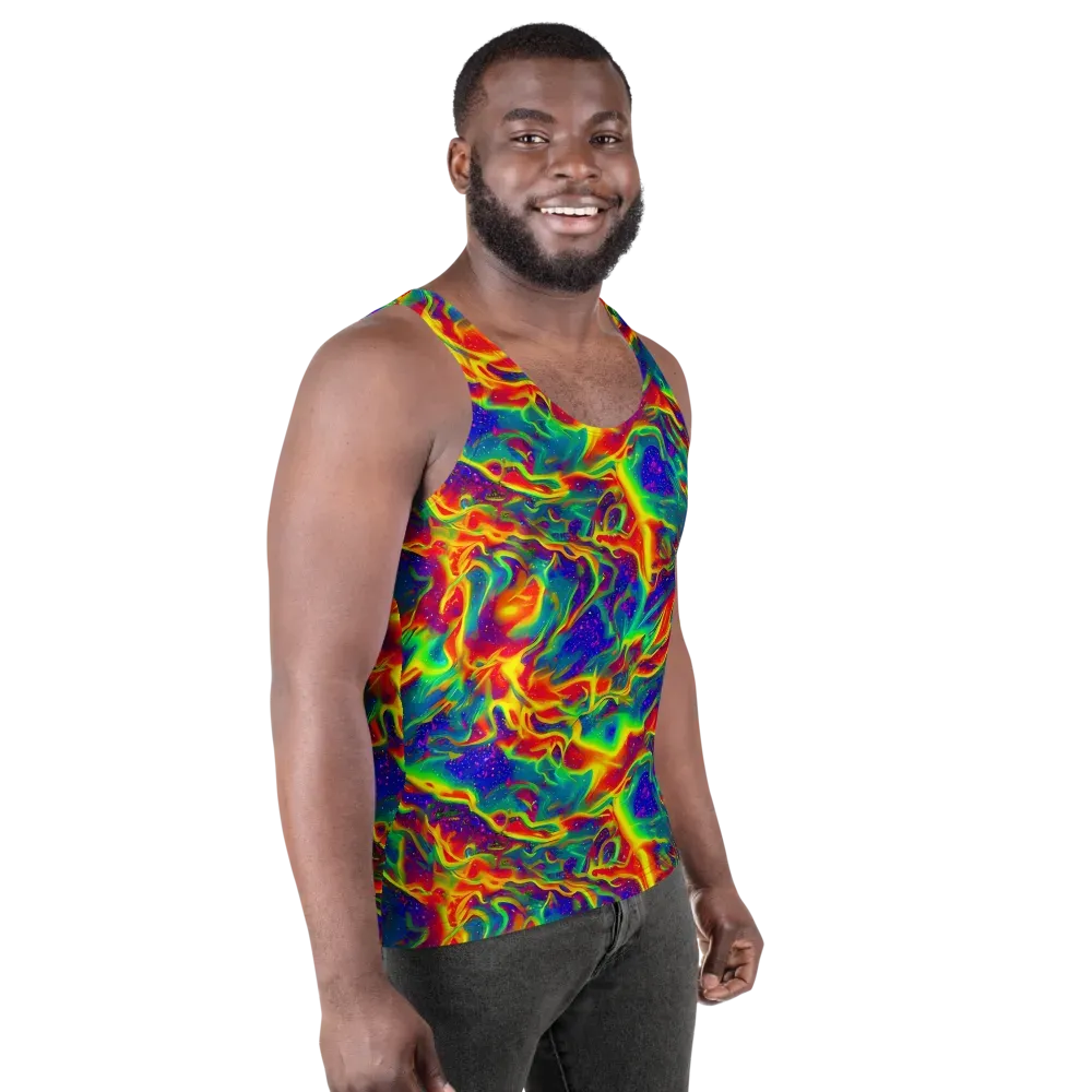 Nebula Symphony on Men's Tank Top — Right Front