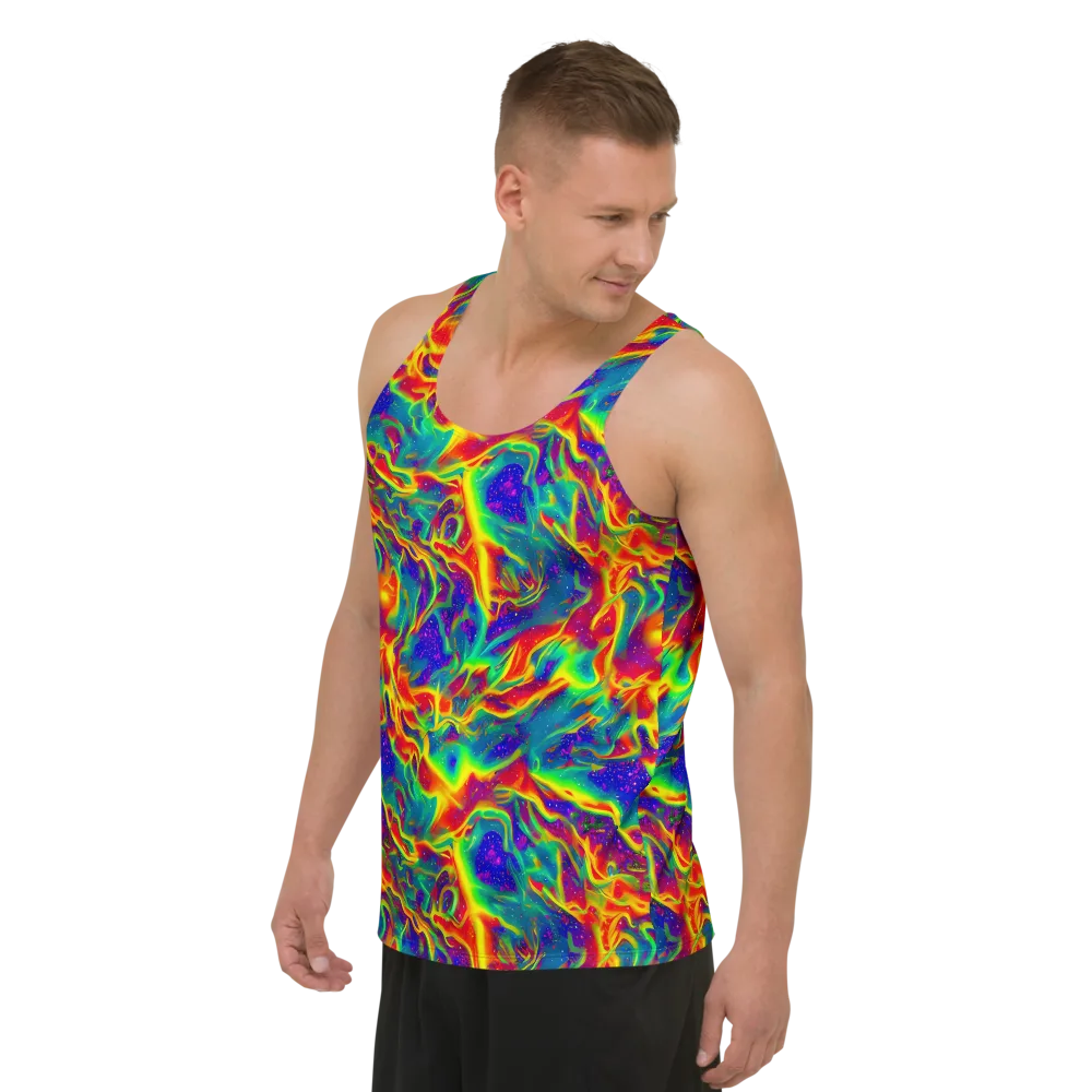 Nebula Symphony on Men's Tank Top — Left Front