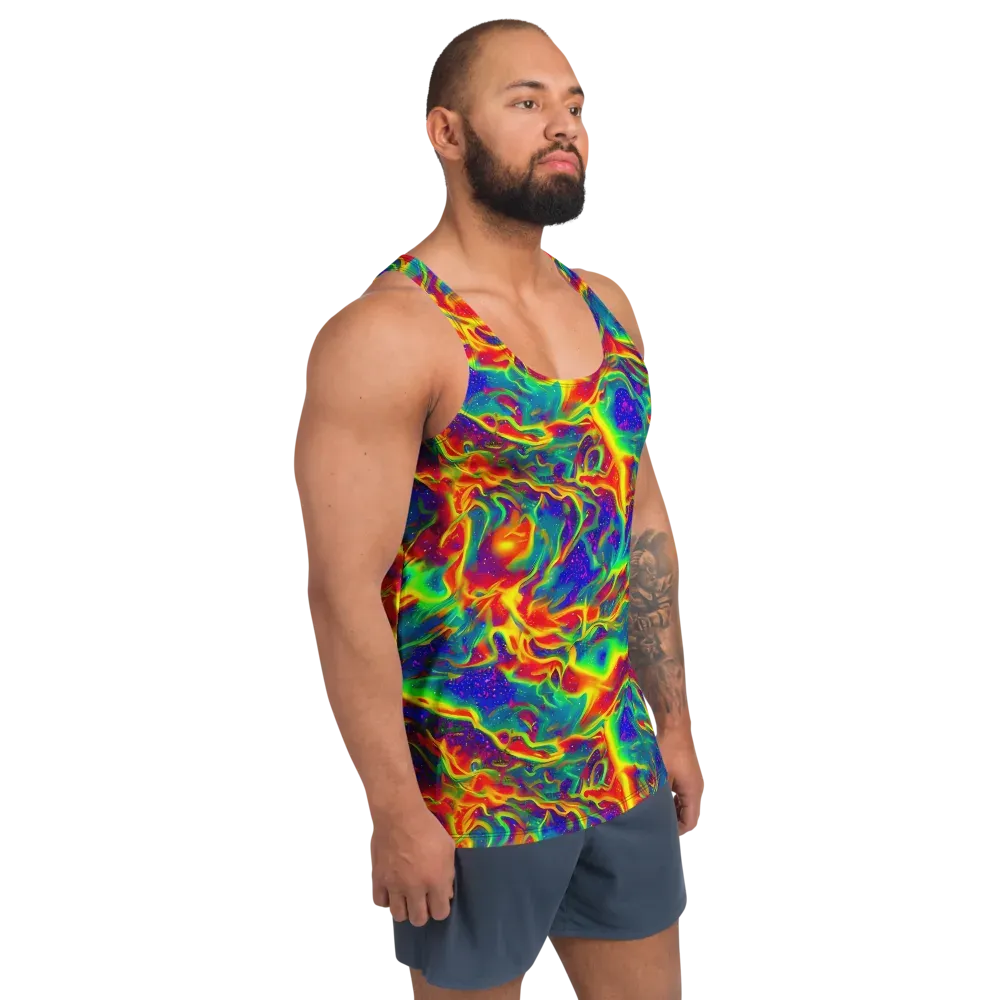 Nebula Symphony on Men's Tank Top — Right Front