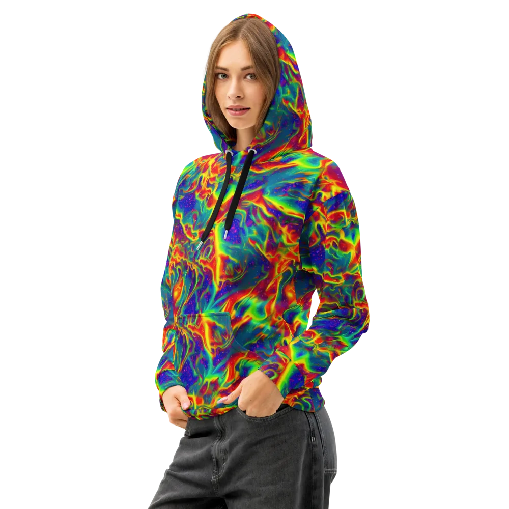 Nebula Symphony on Cotton Hoodie — Left Front