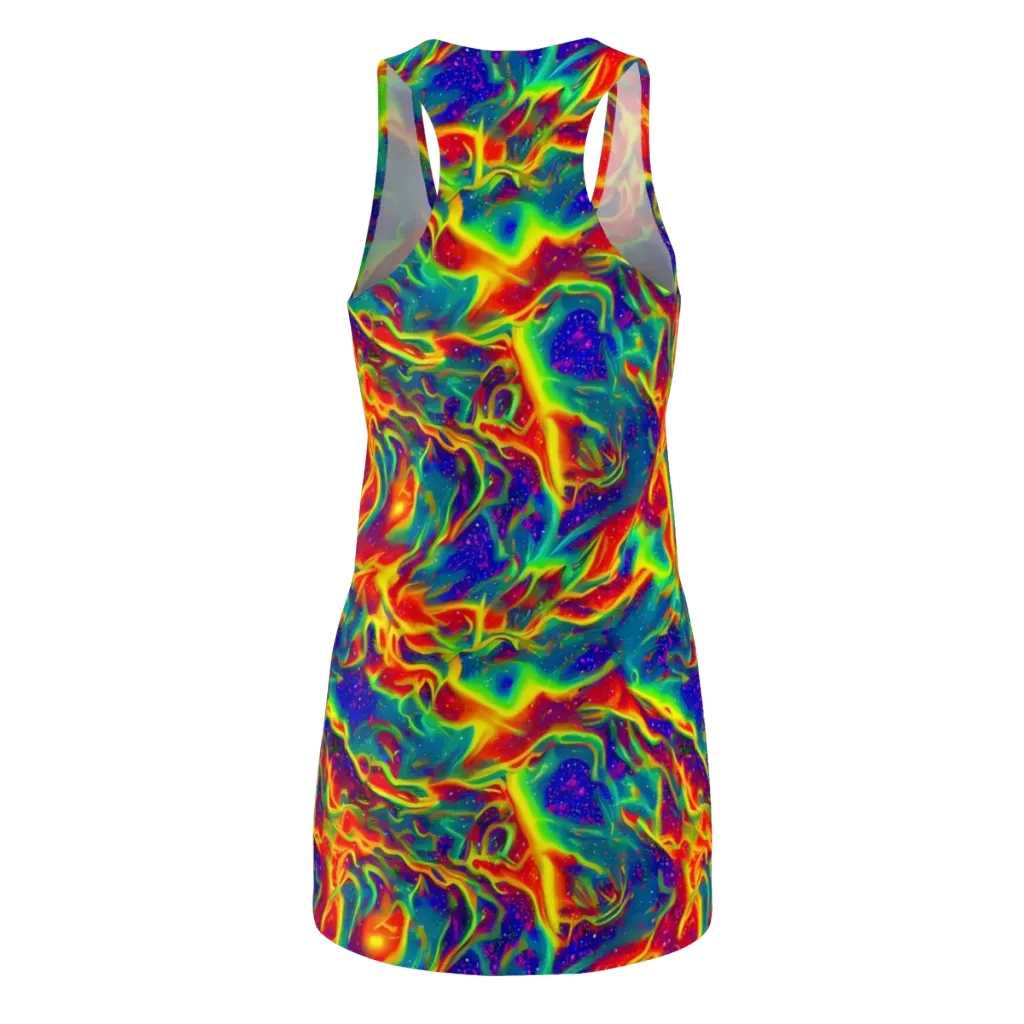 Nebula Symphony on Racerback Dress — Back