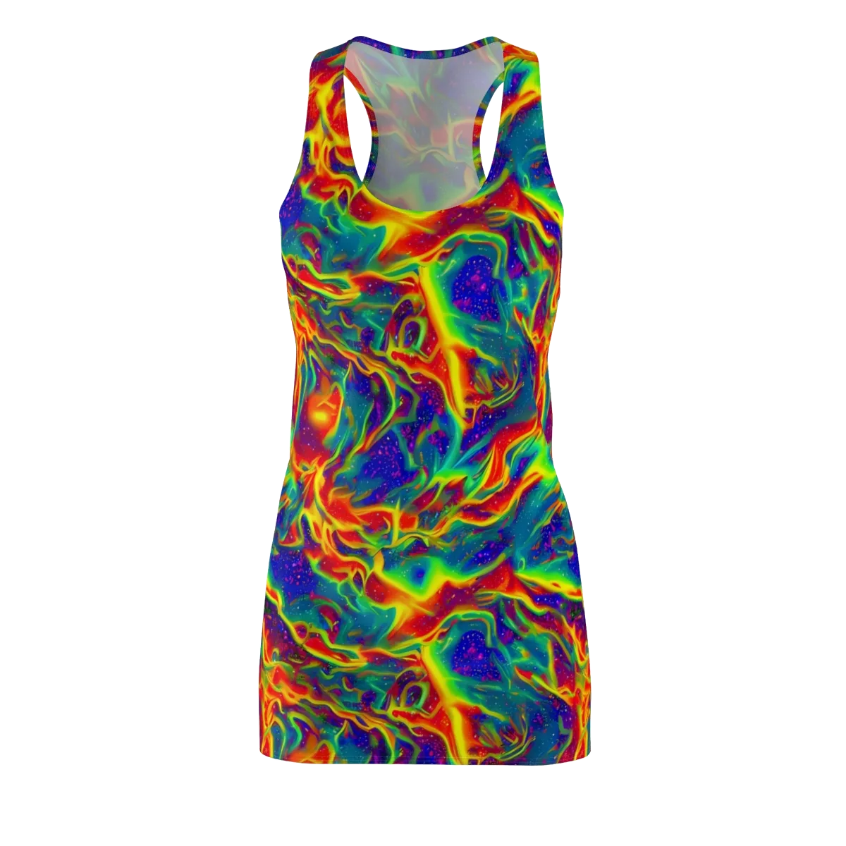 Nebula Symphony on Racerback Dress — Front