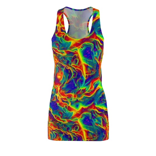 Nebula Symphony on a Racerback Dress