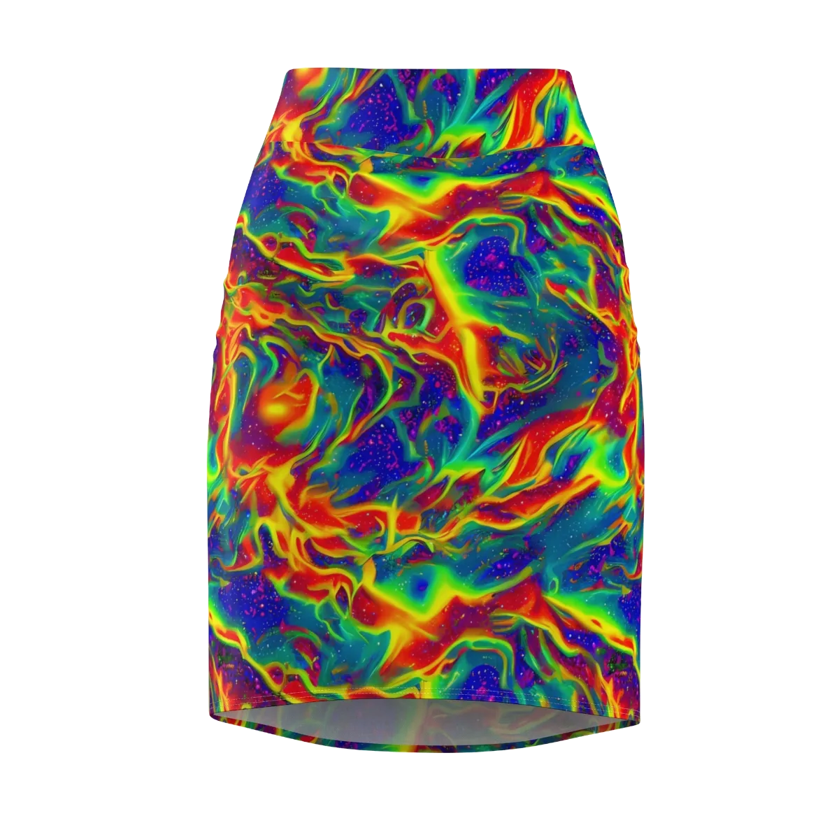 Nebula Symphony on Pencil Skirt — Front