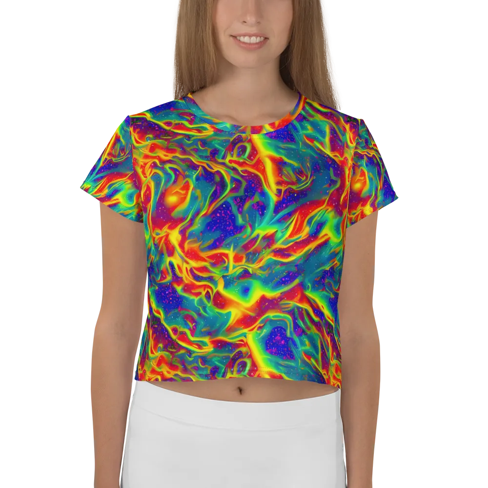Nebula Symphony on Crop Tee — Front
