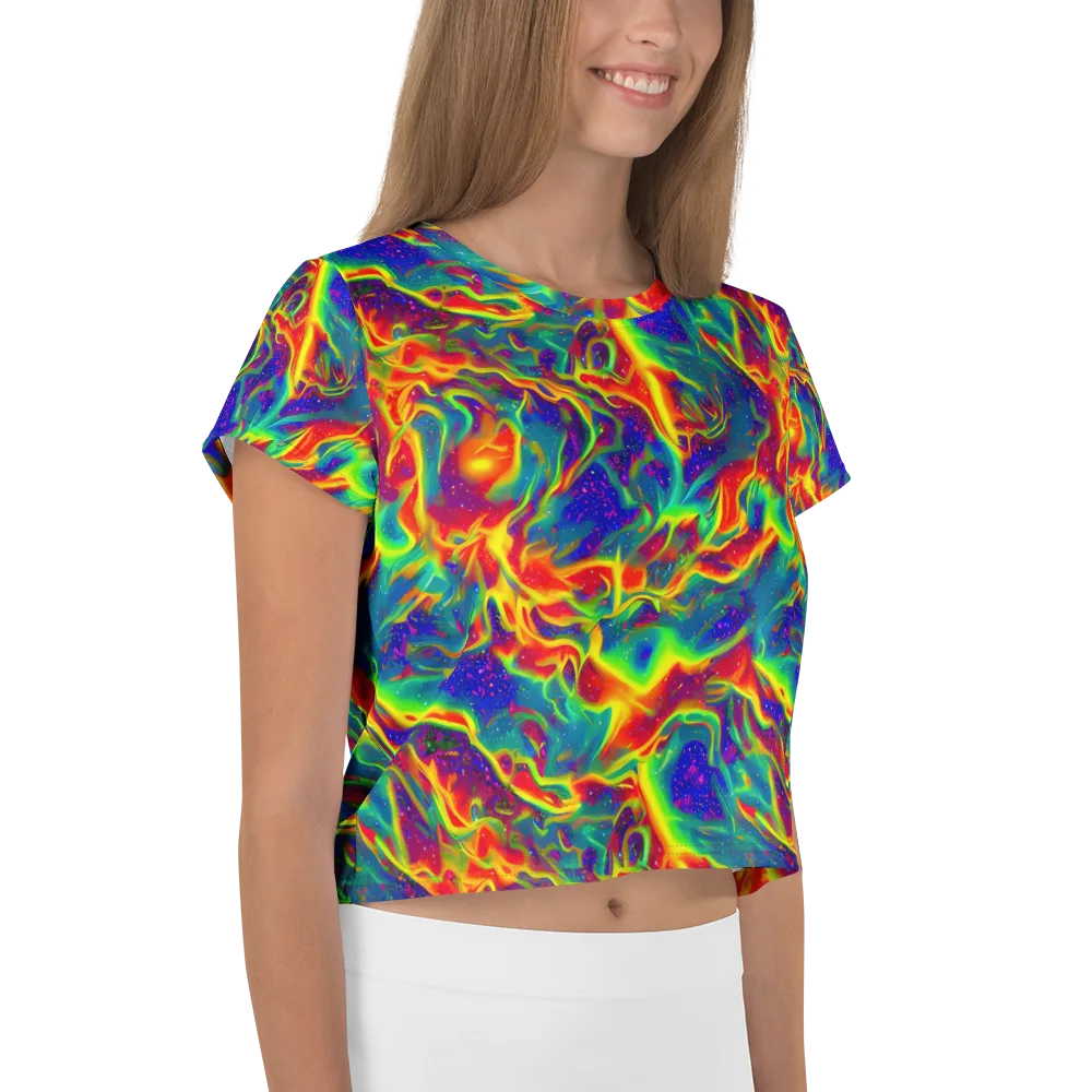 Nebula Symphony on Crop Tee — Right