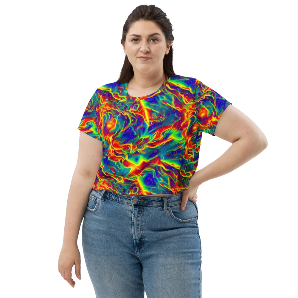 Nebula Symphony on Crop Tee — Front