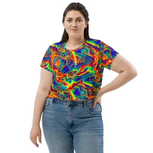Nebula Symphony on a Crop Tee