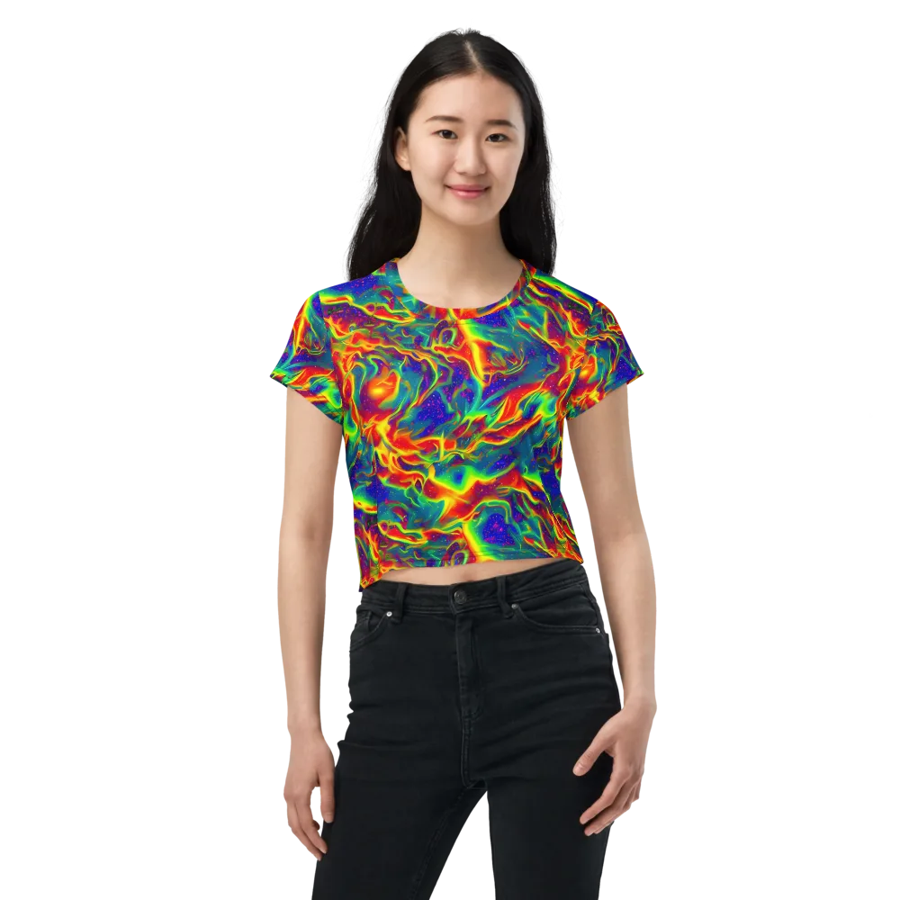Nebula Symphony on Crop Tee — Front