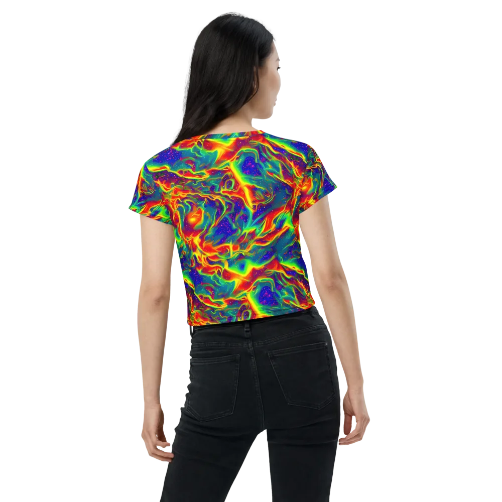 Nebula Symphony on Crop Tee — Back