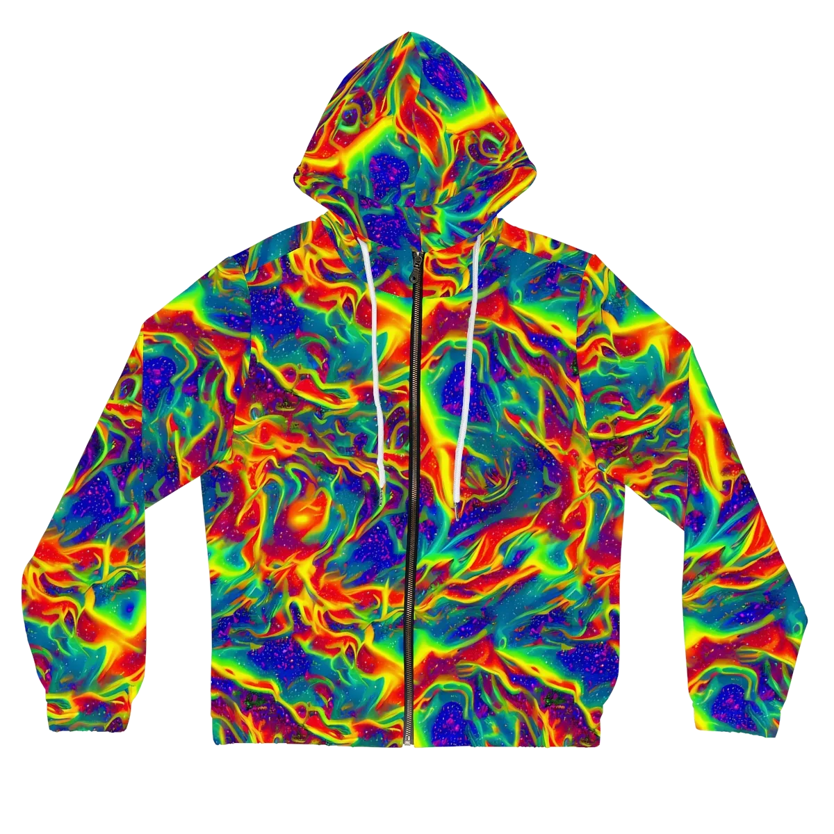 Nebula Symphony on Women's Full-Zip Hoodie — Front