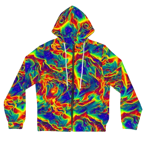 Nebula Symphony on a Women's Full-Zip Hoodie