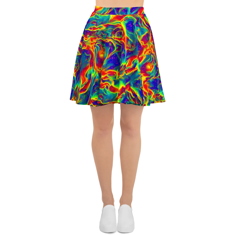 Nebula Symphony on Skater Skirt — Front