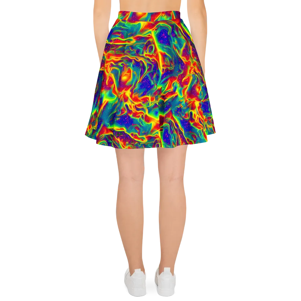Nebula Symphony on Skater Skirt — Back