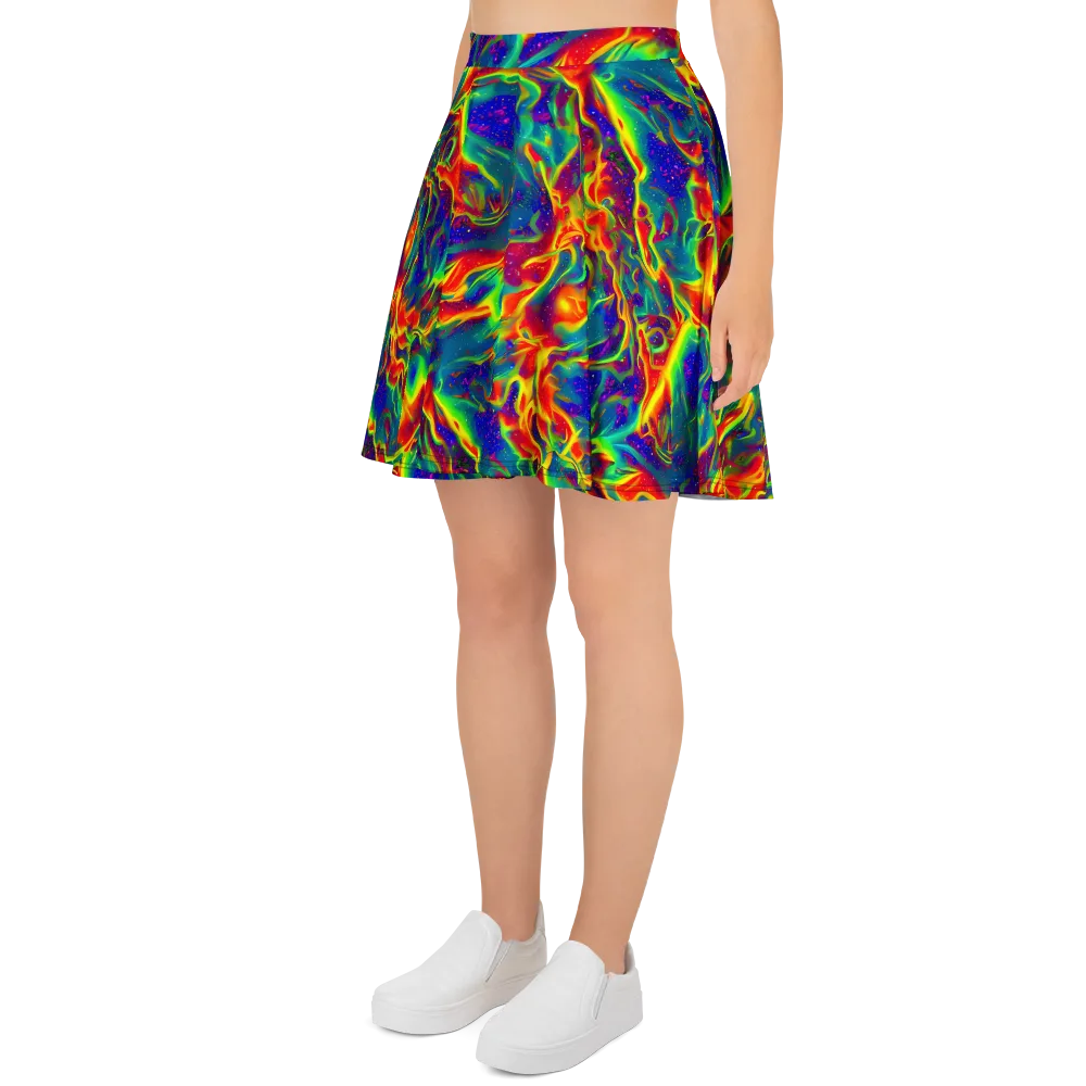 Nebula Symphony on Skater Skirt — Left