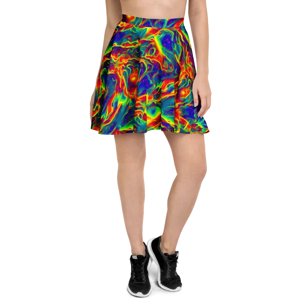 Nebula Symphony on Skater Skirt — Front